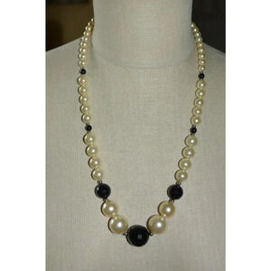 Faux Pearl Black Faceted Acrylic Bead Beaded Gradu